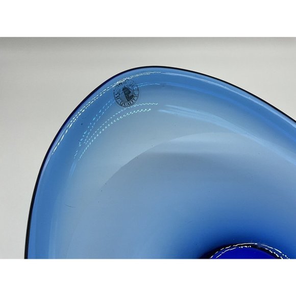 Vtg. Holmegaard MCM Chunky 1960's Oval Glass Bowl - Picture 13 of 16